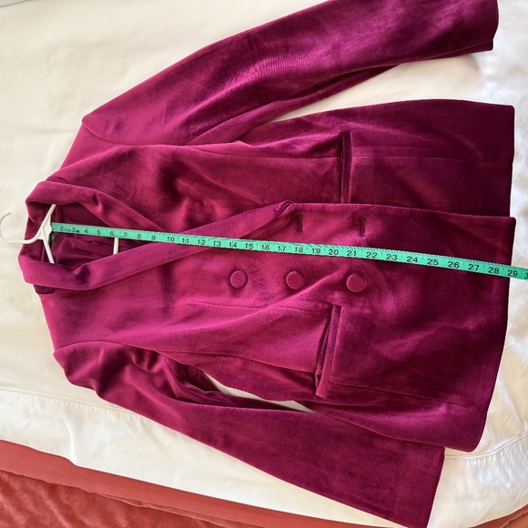 Express Magenta Pink Velvet Blazer - Picture 10 of 15